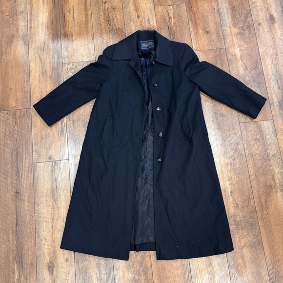 Pendleton 100% Wool Long Princess Coat Black - Vintage - Size: 4P - MADE IN USA - Picture 2 of 10